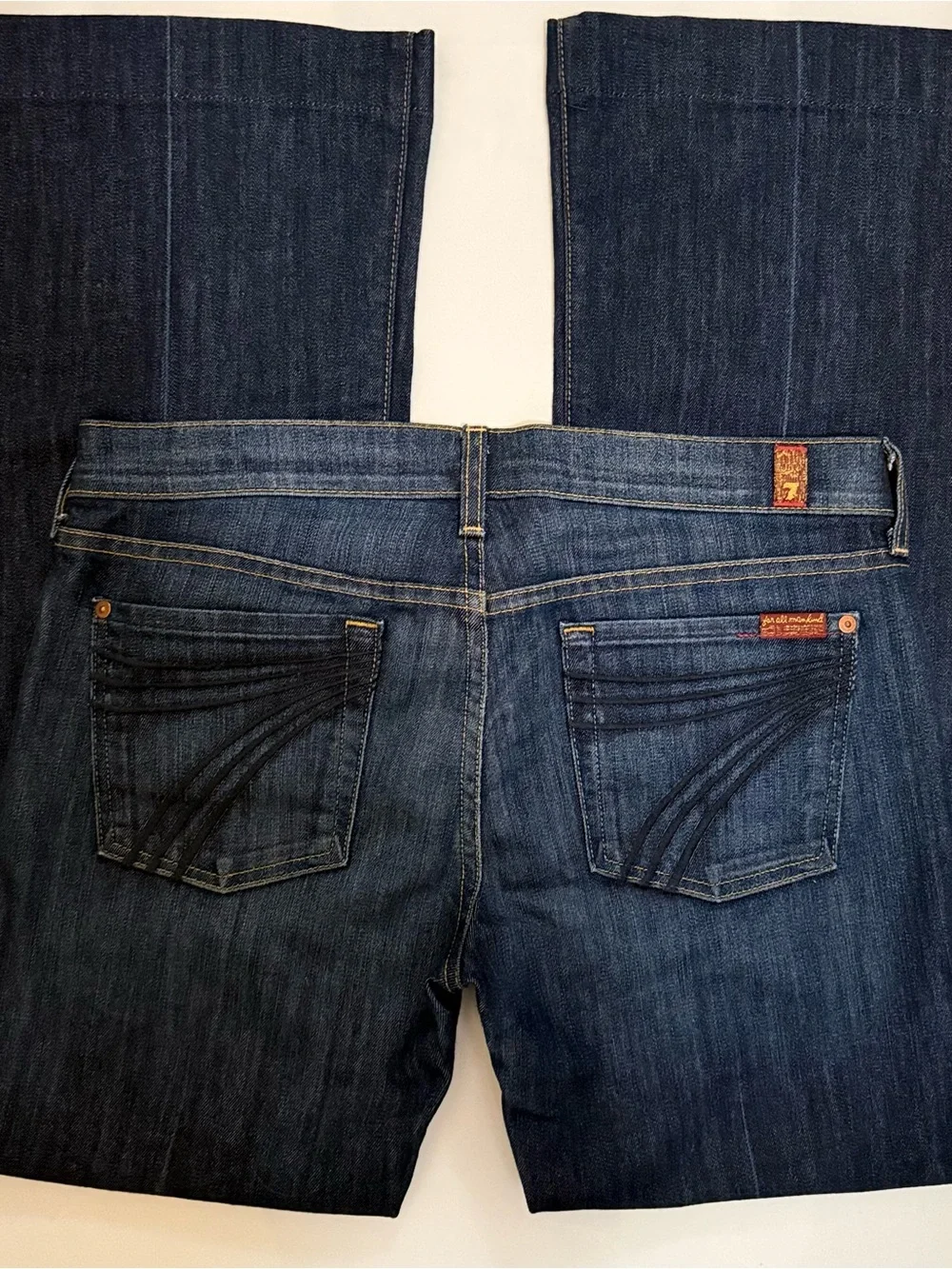 7 For All Mankind Dojo Low Rise Flare Jeans